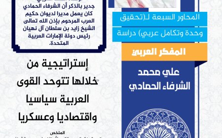 المحاور السبعة لـ (تحقيق وحدة وتكامل عربي) دراسة للمفكر علي الشرفاء الحمادي