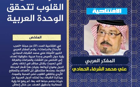 المفكر العربي الكبير علي محمد الشرفاء الحمادي يكتب: عندما تتصافح الأيدي وتتلاقى القلوب تتحقق الوحدة العربية