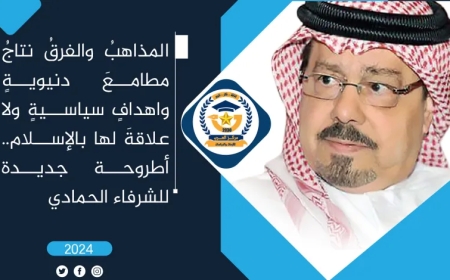المذاهبُ والفرقُ نتاجُ مطامعَ دنيويةٍ واهدافٍ سياسيةٍ ولا علاقةَ لها بالإسلام.. أطروحة جديدة للشرفاء الحمادي