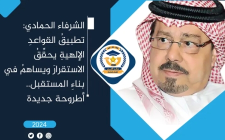 الشرفاء الحمادي: تطبيقُ القواعدِ الإلهيةِ يحقِّقُ الاستقرارَ ويساهمُ في بناءِ المستقبل.. أطروحة جديدة