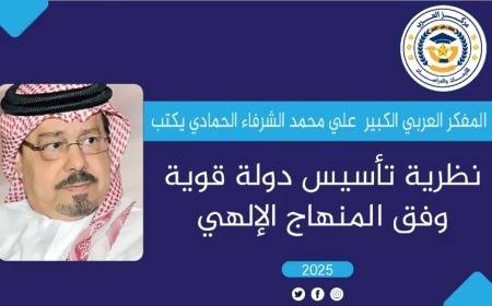 المفكر العربي علي محمد الشرفاء الحمادي يكتب.. نظرية تأسيس دولة قوية وفق المنهاج الإلهي