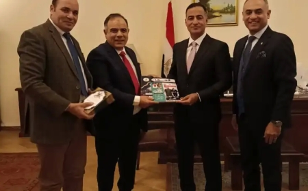 وفد مؤسسة رسالة العالمية يلتقي السفير المصري في روسيا الاتحادية