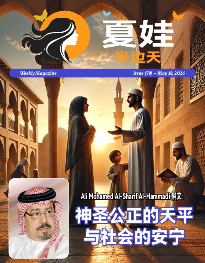 النسخة الصينية: مجلة حواء نصف الدنيا تفتتح العدد الجديد بمقال تنويري للمفكر العربي علي الشرفاء الحمادي بعنوان: العدل الإلهي وأمان المجتمع.