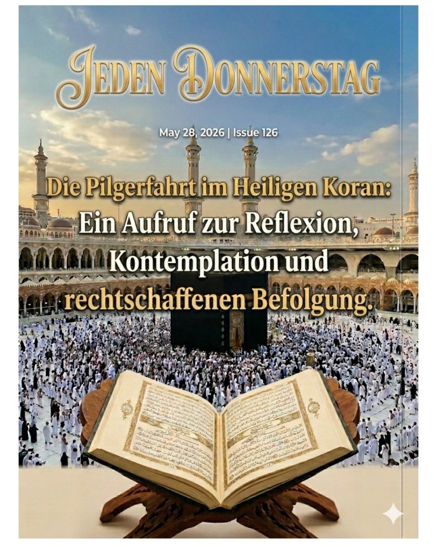 النسخة الألمانية: الشرفاء الحمادي يتصدر العدد الجديد من مجلة كل خميس نحو فهمٍ أعمق لمقاصد المناسك بمقال «الحج في القرآن الكريم».