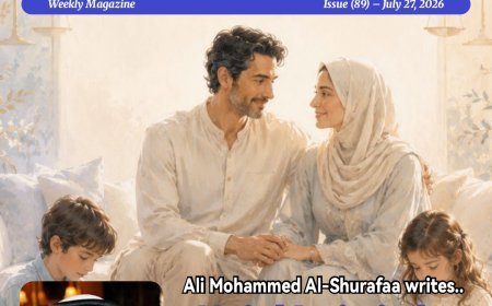 النسخة الانجليزية: مجلة «حواء نصف الدنيا» تفتتح عددها الجديد بمقال تنويري للمفكر العربي علي محمد الشرفاء الحمادي بعنوان: «العدالة الزوجية في القرآن.. القوامة تكليفٌ ومسؤوليةٌ وليست سلطةً أو استبدادًا»