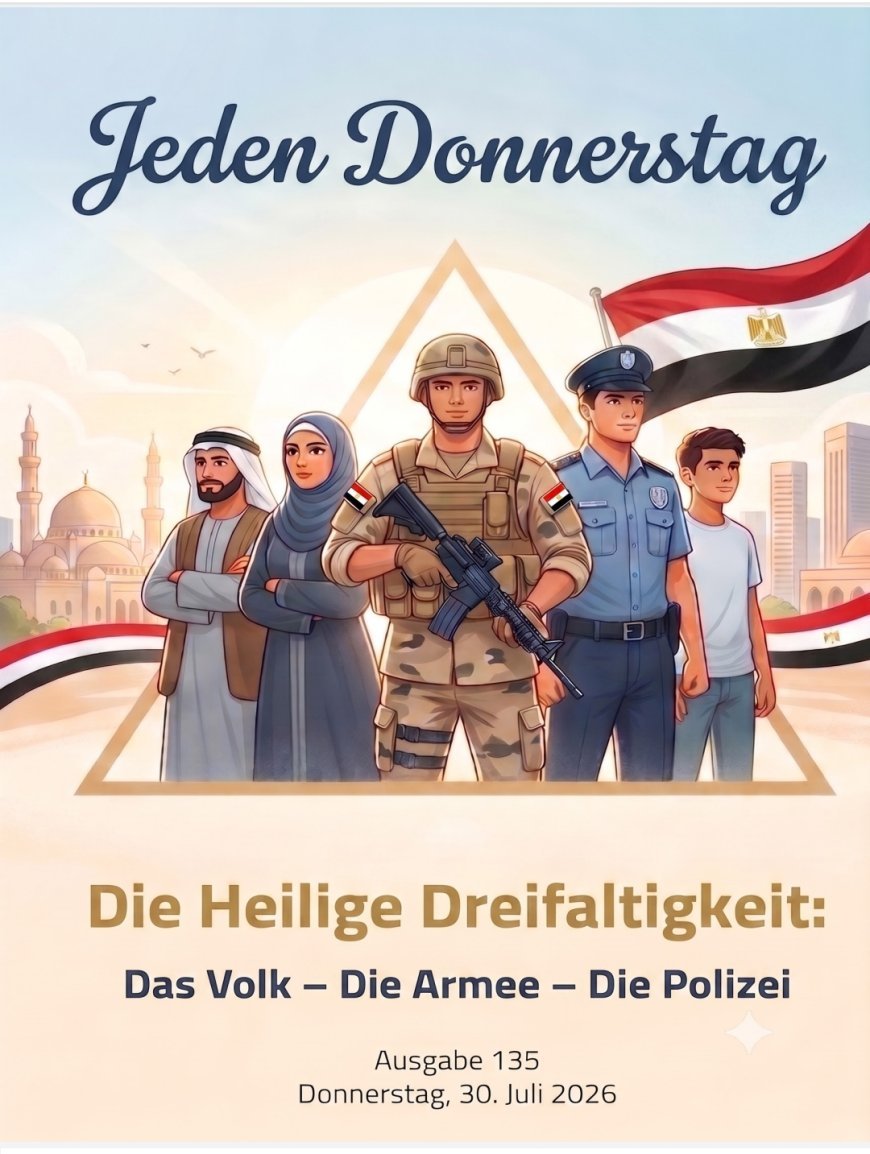 النسخة الألمانية : مجلة كل خميس تفتتح عددها الجديد بمقال تنويري للمفكر العربي علي محمد الشرفاء الحمادي بعنوان «المثلث المقدس.. الشعب – الجيش – الشرطة»